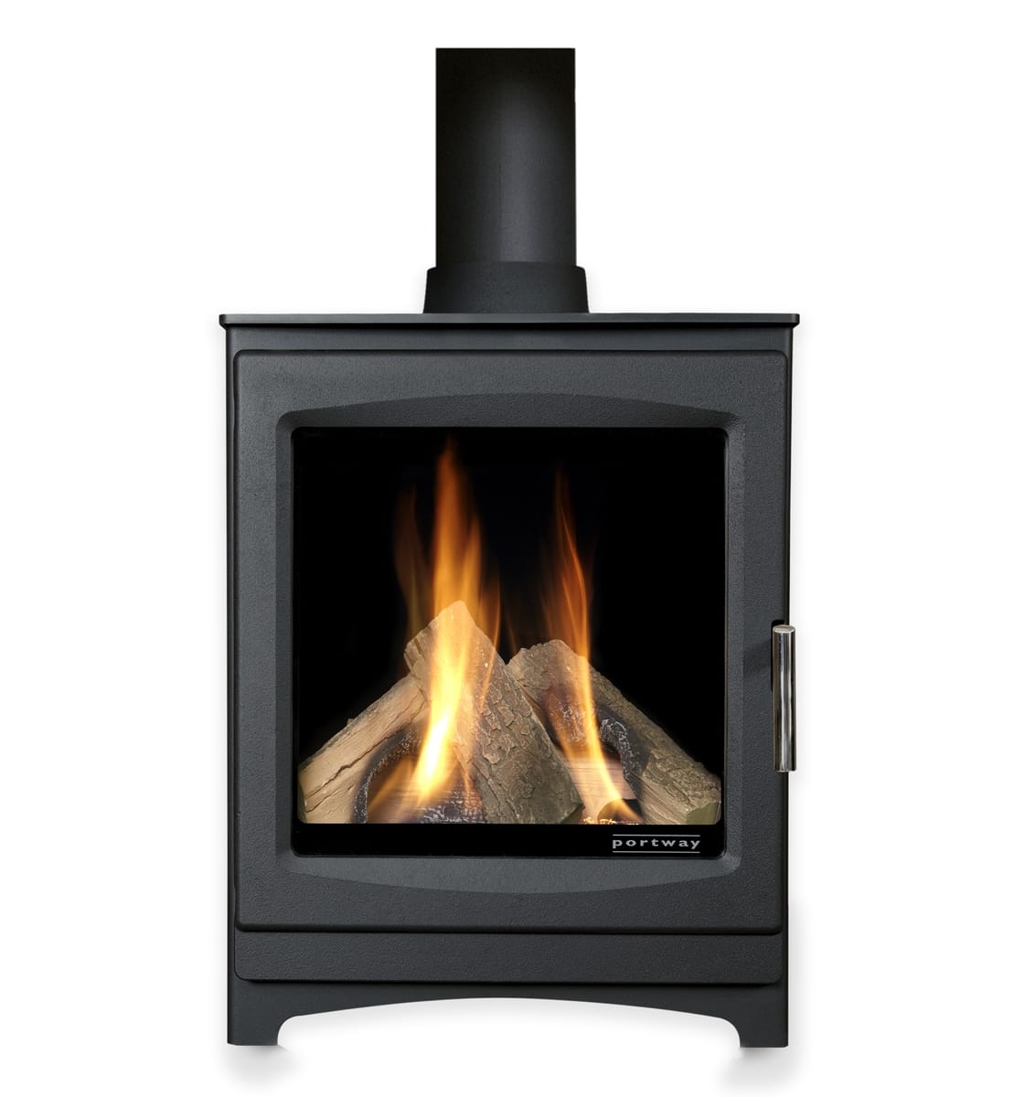 Portway Luxima Contemporary Gas Blk Enamel